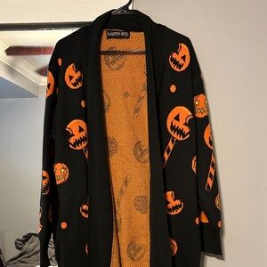 Black and Orange Halloween Cardigan